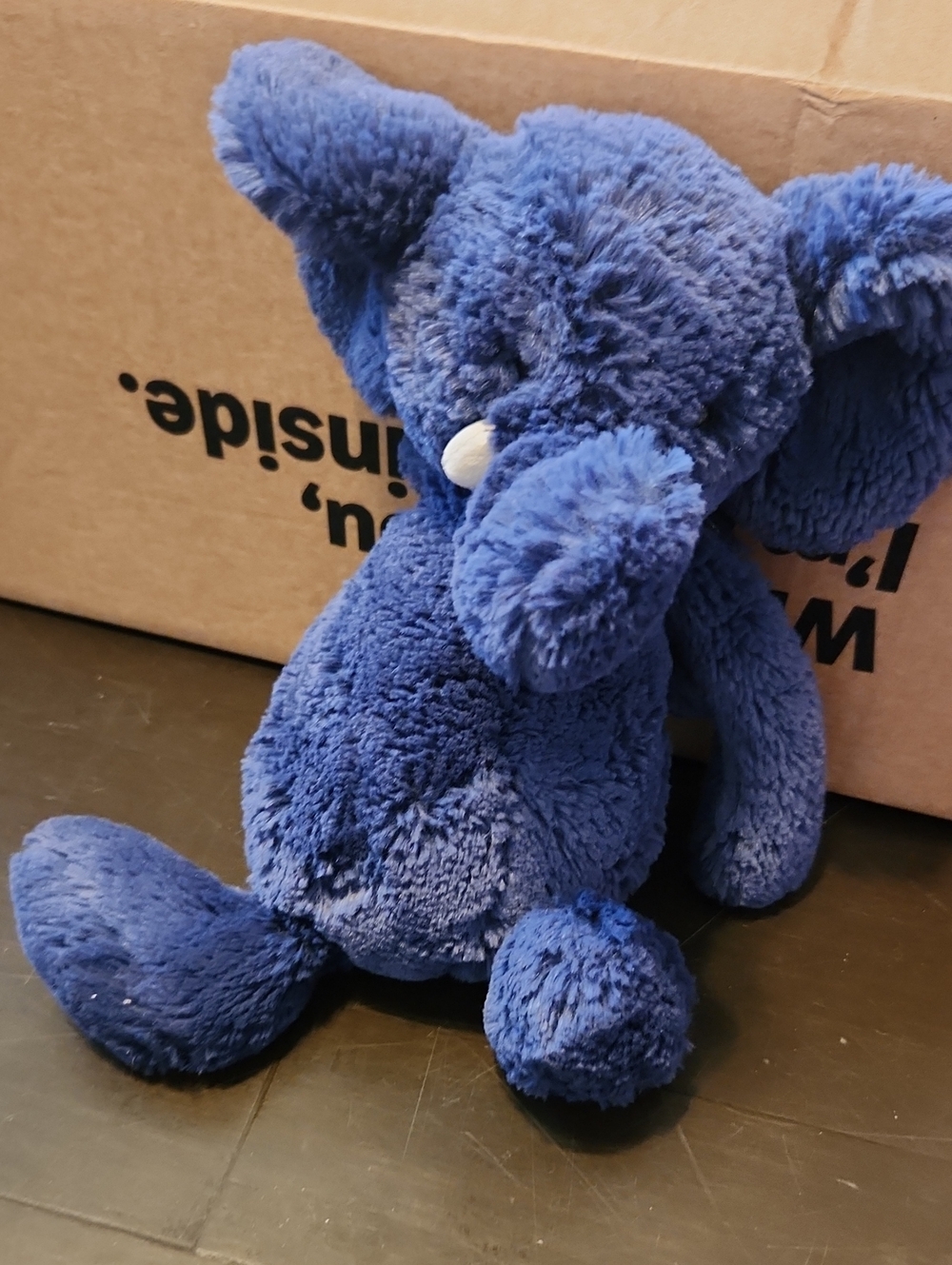 Jellycat Elephant Plush in Deep Navy - Picture 2 of 5